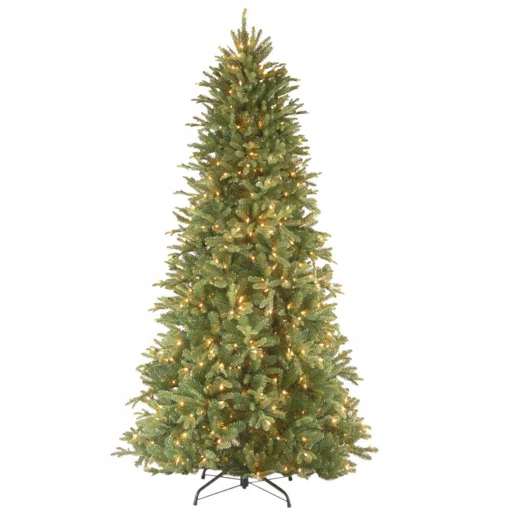 National Tree Company 7.5 ft. Tiffany Fir Slim Artificial Christmas Tree with 600 Clear Lights