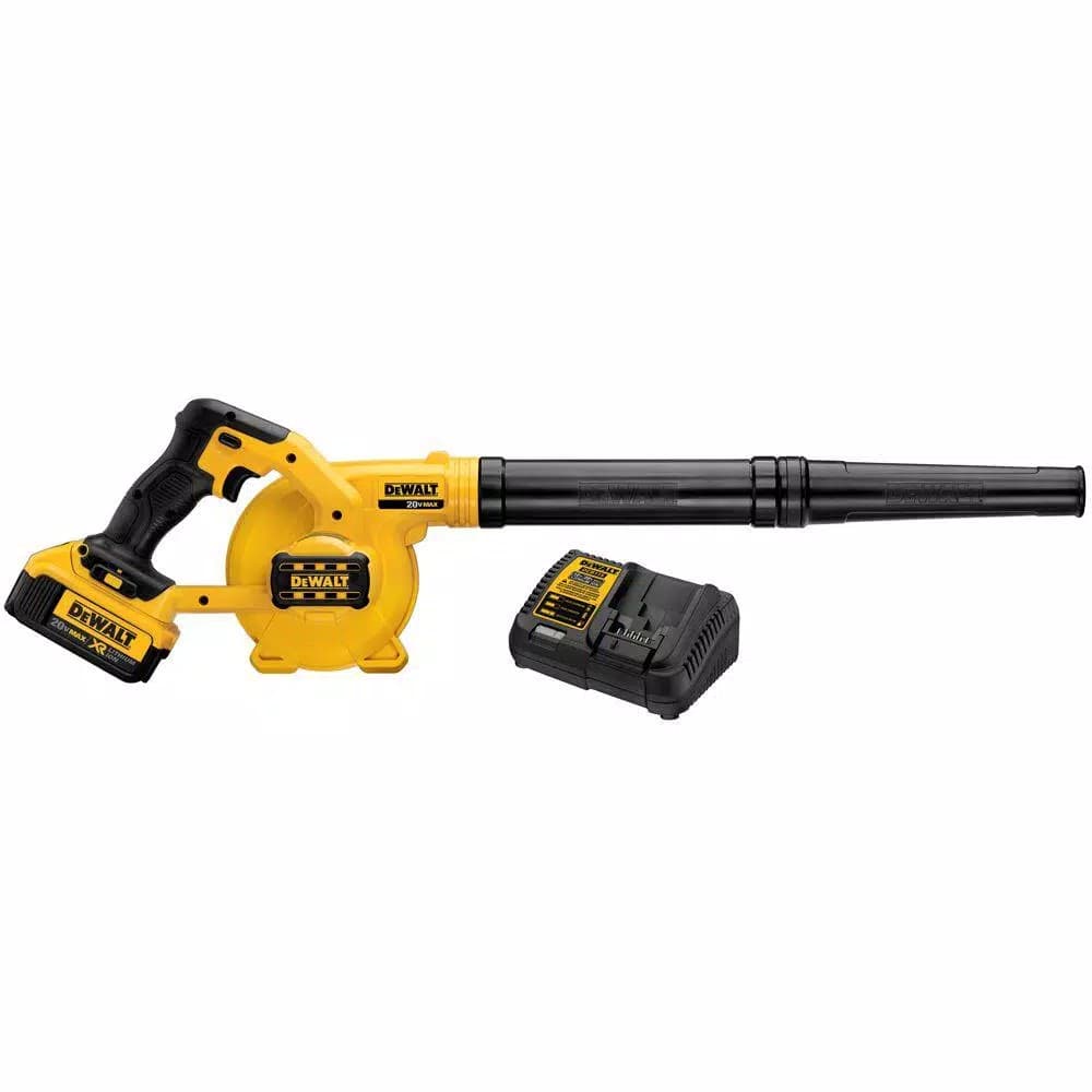 DEWALT 20V MAX Cordless Compact Jobsite Blower Kit with 4.0 Ah Battery and Charger, 135 MPH, 100 CFM