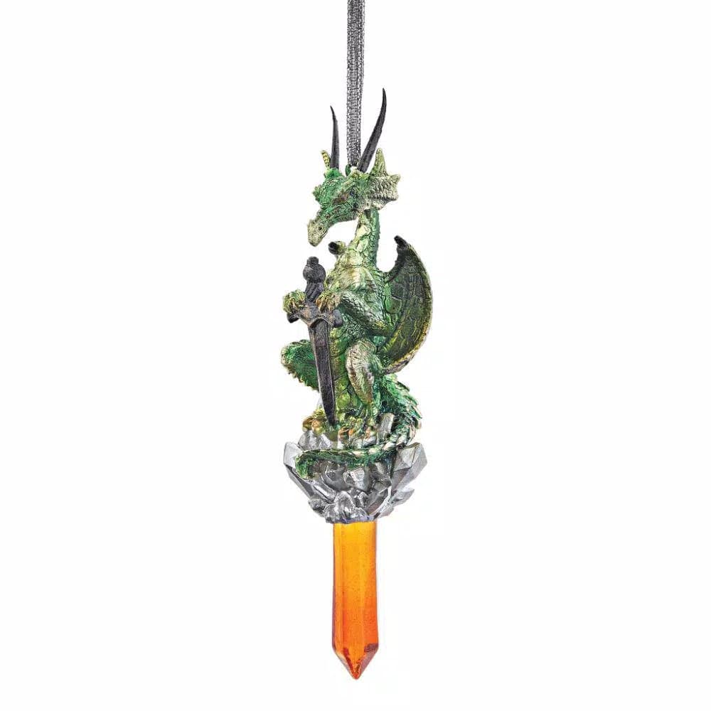 Design Toscano Cicles the Gothic Dragon Collectible Holiday Ornament, 6.25 in.