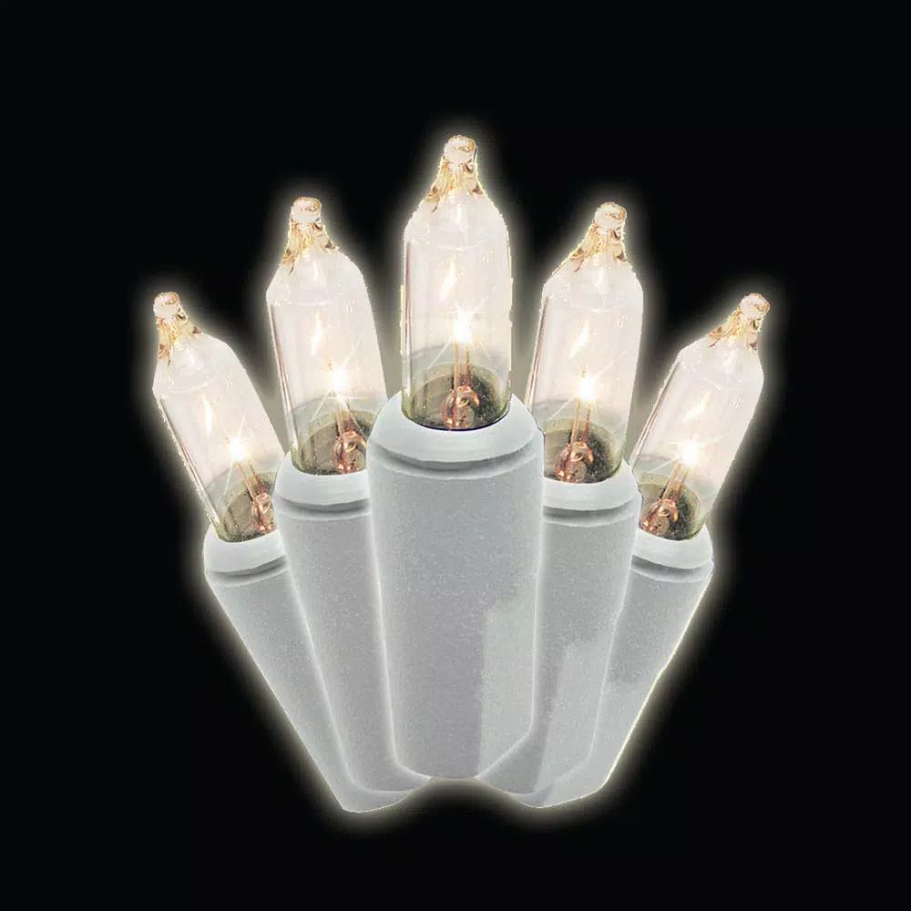 Brite Star Designer Series 50-Light Clear Mini String Lights with White Wire (Set of 2)