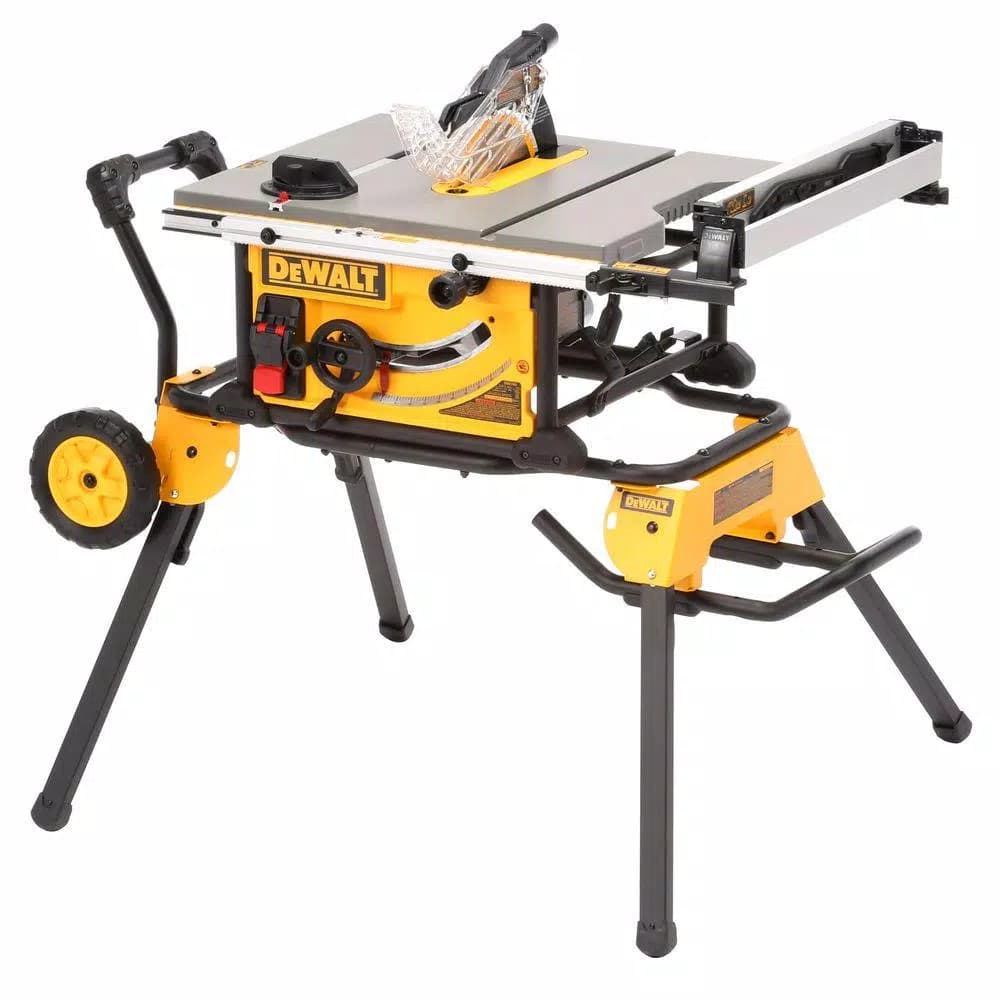 DEWALT DWE7491RS 10 in. 15 Amp Corded Job Site Table Saw with Rolling Stand