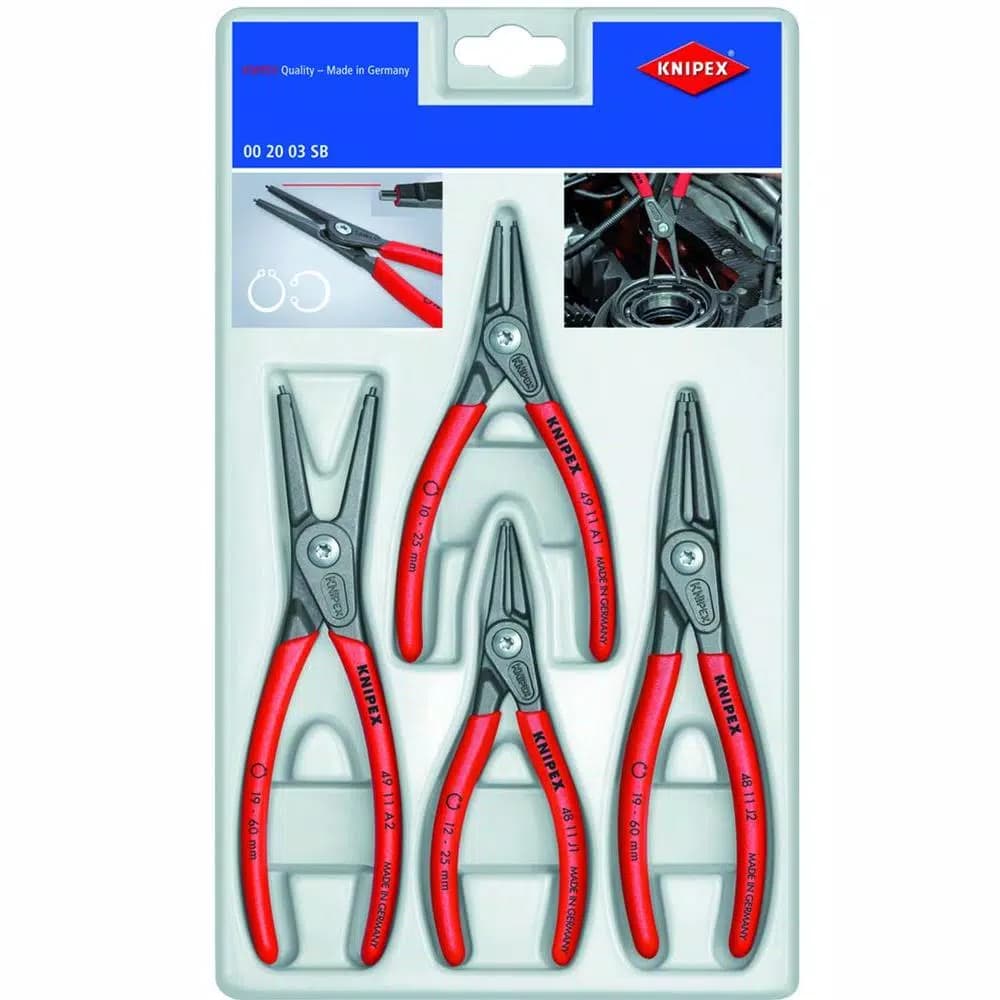 KNIPEX 4-Piece Precision Snap-Ring Pliers Set