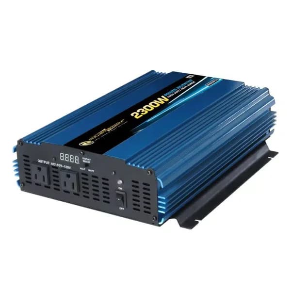 Power Bright 2300-Watt Power Inverter, 12V DC to 120V AC, 4600W Peak, with Wireless Remote