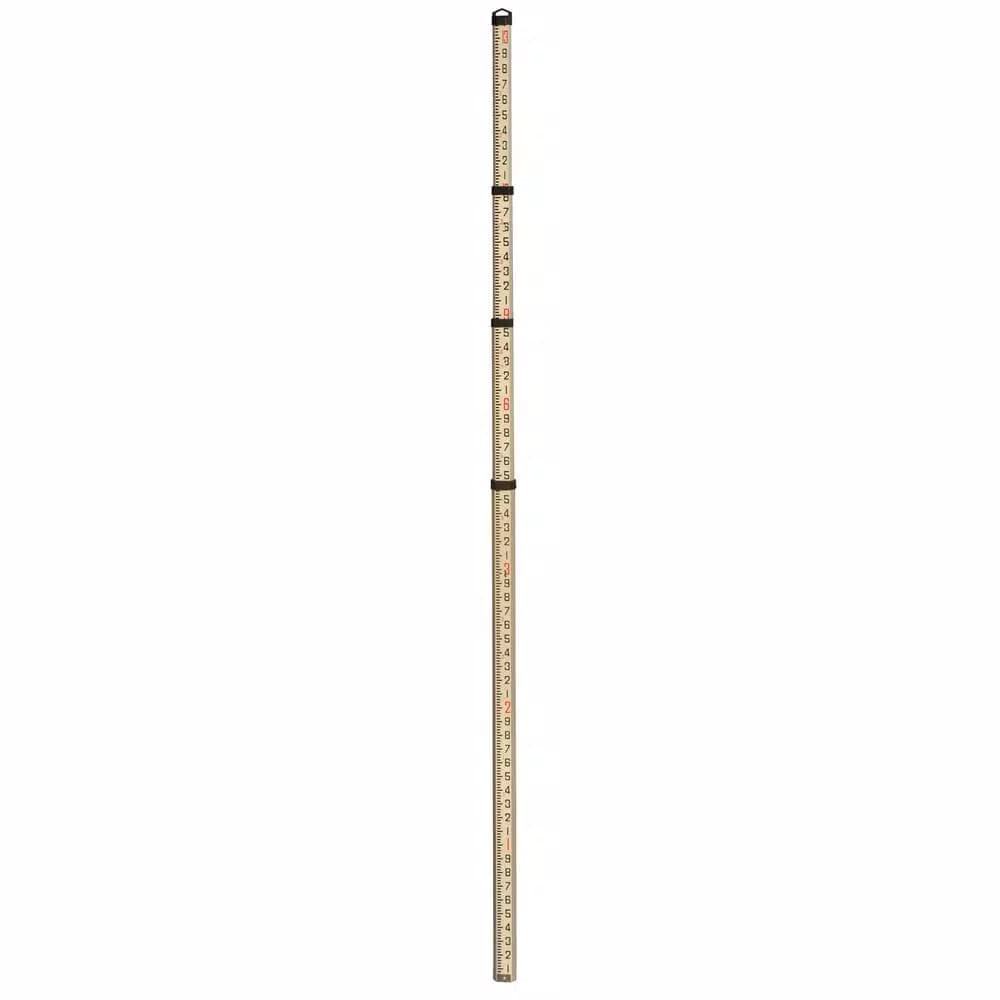 Johnson 13 ft. Telescoping Aluminum Grade Rod with Dual Graduations