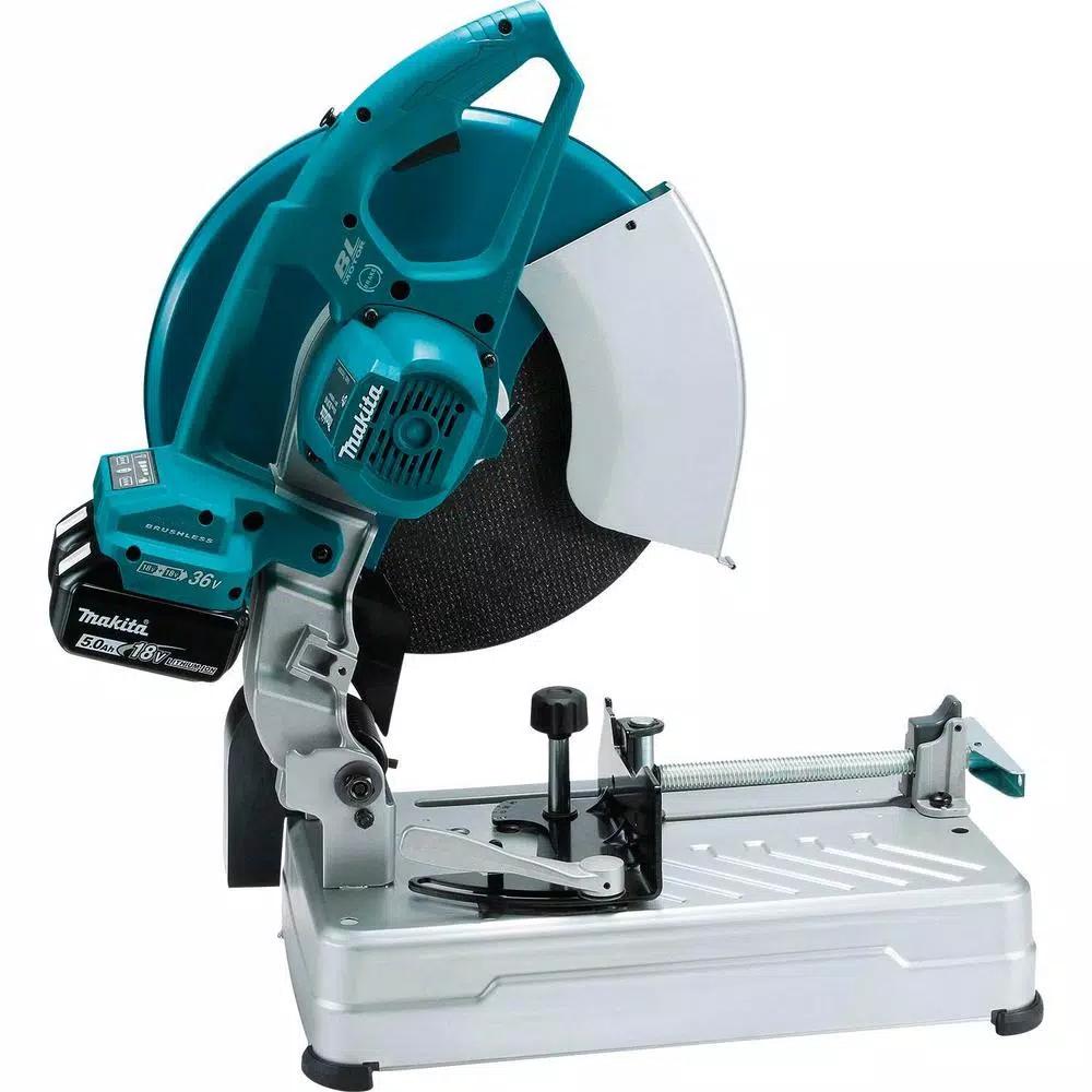 Makita 18V X2 LXT Brushless 14 in. Cordless Cut-Off Saw Kit with 5.0 Ah Batteries and Charger