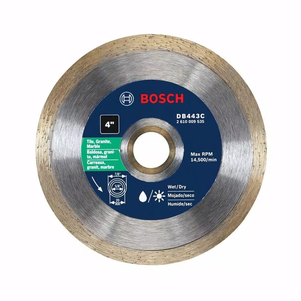 Bosch 4 in. Premium Continuous Rim Diamond Blade for Tile Cutting