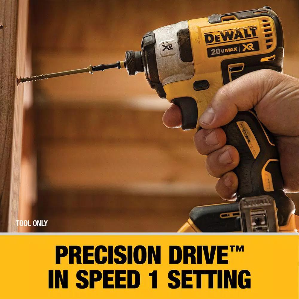 DEWALT 20V MAX XR Brushless 3-Speed 1/4 in. Impact Driver & Reciprocating Saw Combo Kit with 5.0Ah Battery