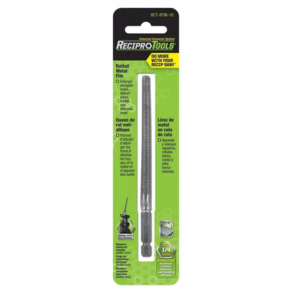 ReciproTool Rat Tail Metal File for Reciprocating Saws, Carbon Steel