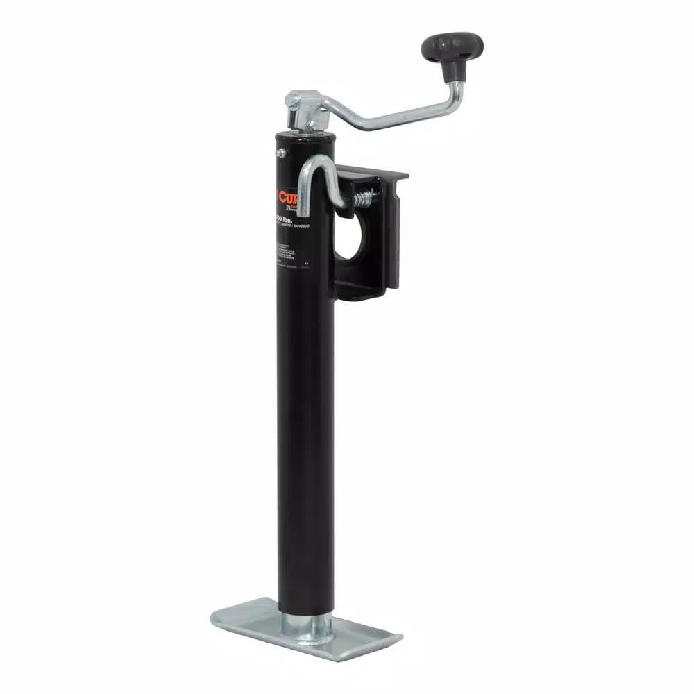 CURT Swivel Bracket-Mount Trailer Jack with Top Handle, 2,000 lbs. Capacity, 15 in. Travel