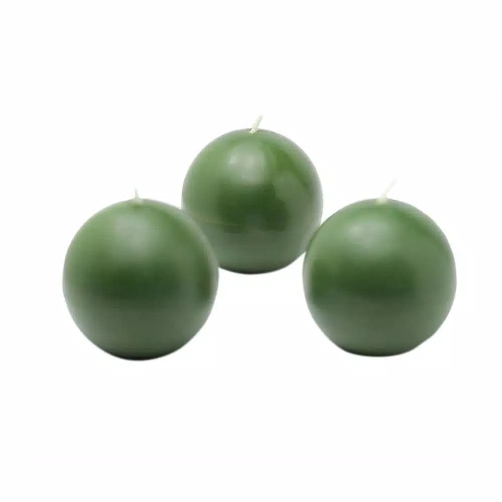 Zest Candle Biedermann and Sons 2 in. Hunter Green Ball Candles, Box of 12