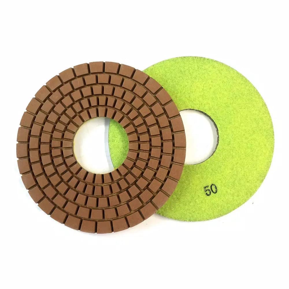 Unbranded Con-Shine 7 in. Dry/Wet Diamond Polishing Pad, 50 Grit