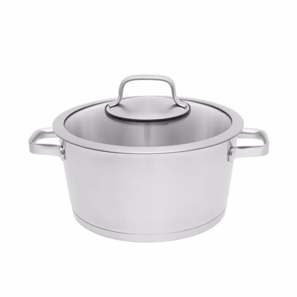 BergHOFF Essentials Manhattan 8.8 Qt. Stainless Steel Stock Pot with Glass Lid