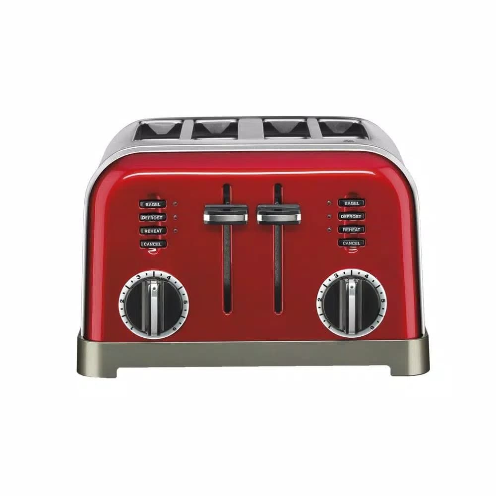 Cuisinart CPT-180MR Metal Classic 4-Slice Wide Slot Toaster, Metallic Red