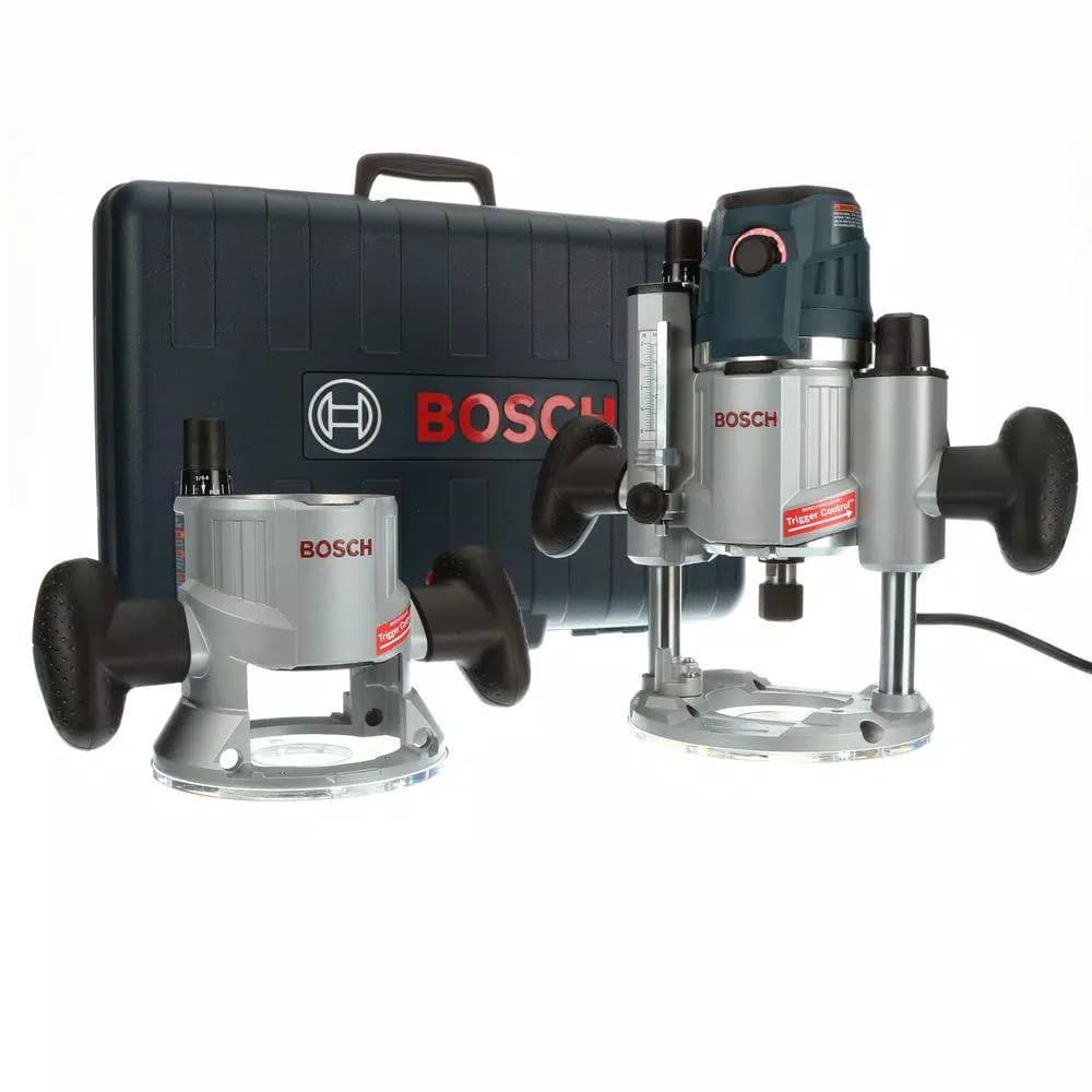 Bosch 15 Amp Corded Variable Speed Combination Plunge and Fixed-Base Router Kit with Hard Case
