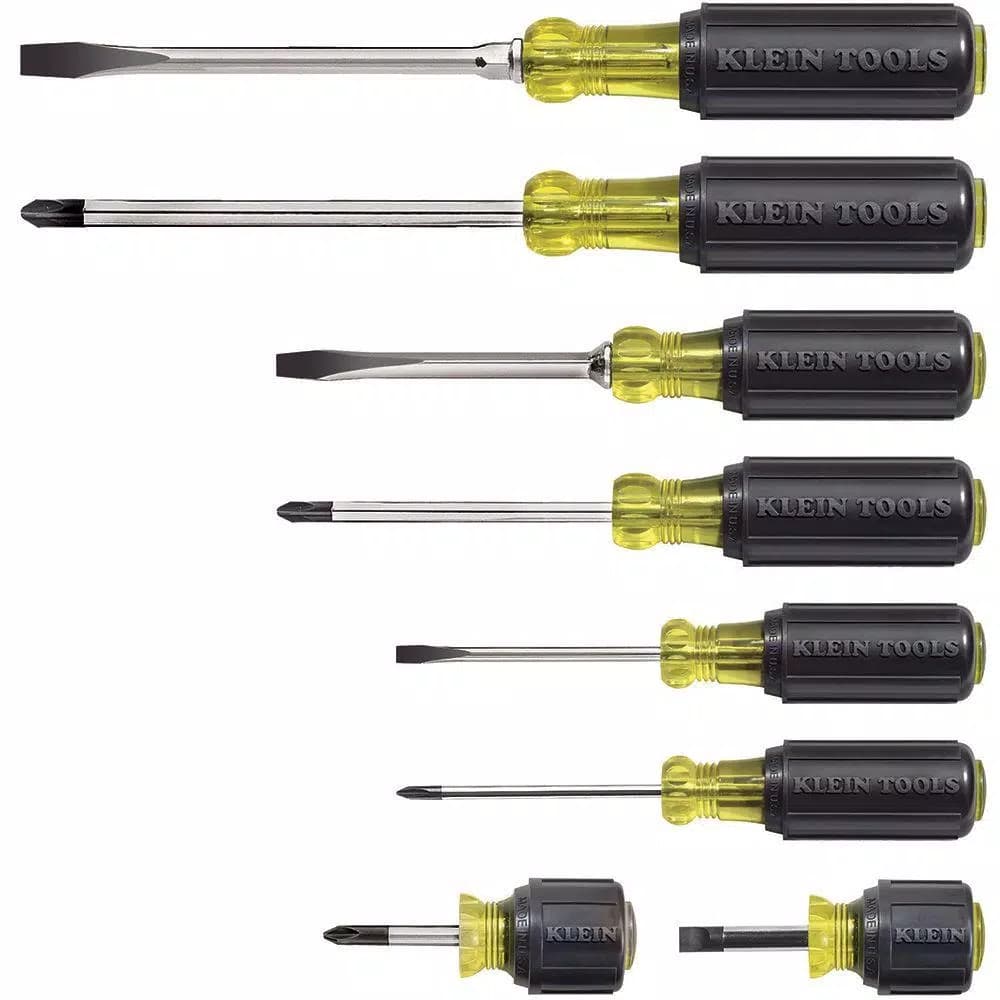 Klein Tools 8-Piece Assorted Screwdriver Set with Cushion Grip Handles