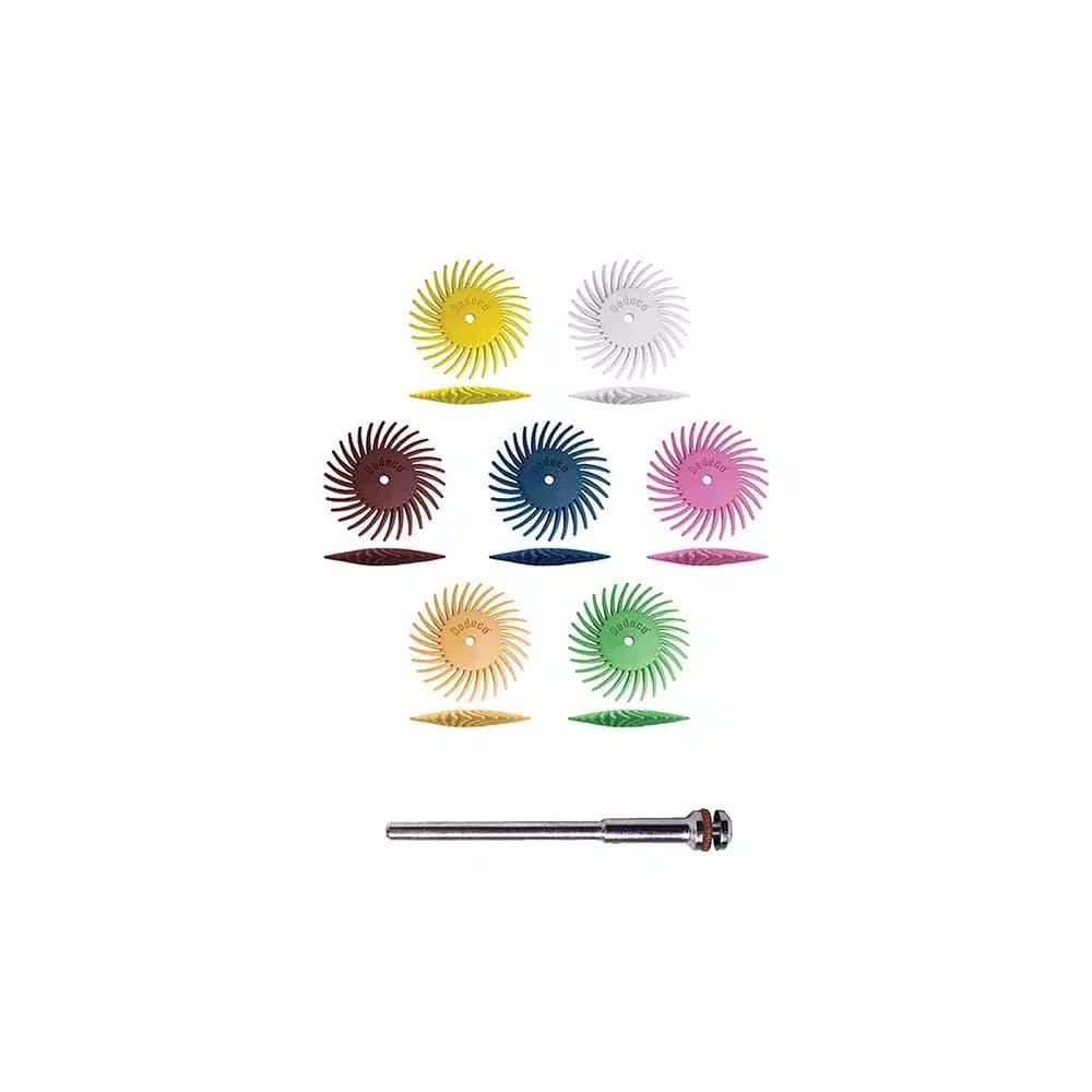 Dedeco 43-Piece Sunburst Radial Disc Rotary Tool Assortment - 7/8 in. Knife-Edge Polishing Discs