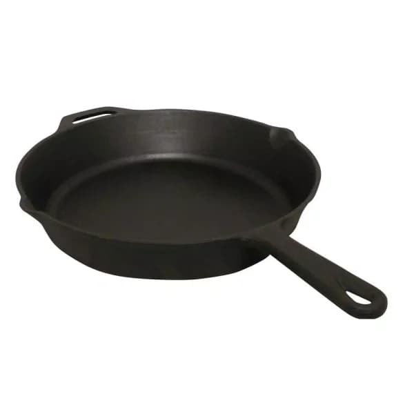 King Kooker 12 in. Pre-Seasoned Cast Iron Skillet, Black