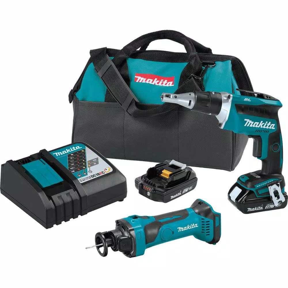 Makita 18V LXT Brushless 2-Piece Combo Kit with Drywall Screwdriver and Cut-Out Tool