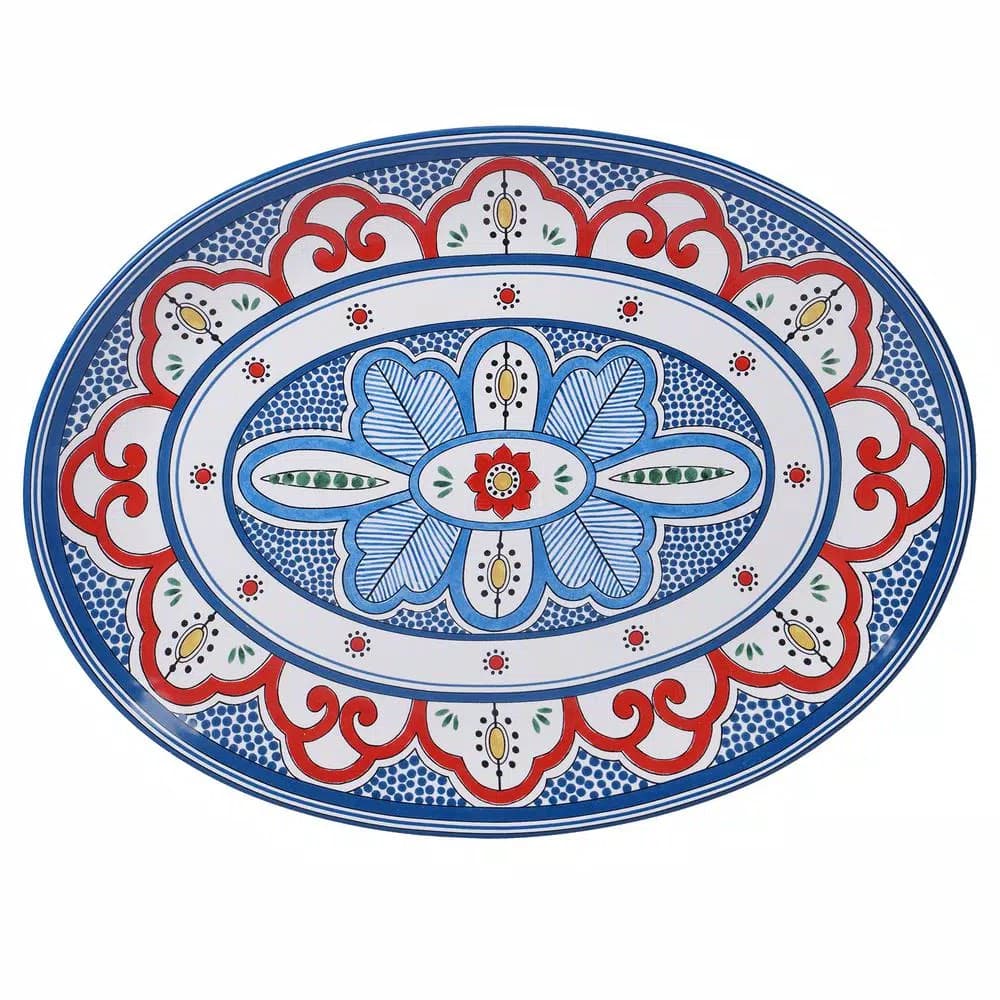 Certified International Tangier 16 in. Earthenware Oval Platter, Multi-Colored