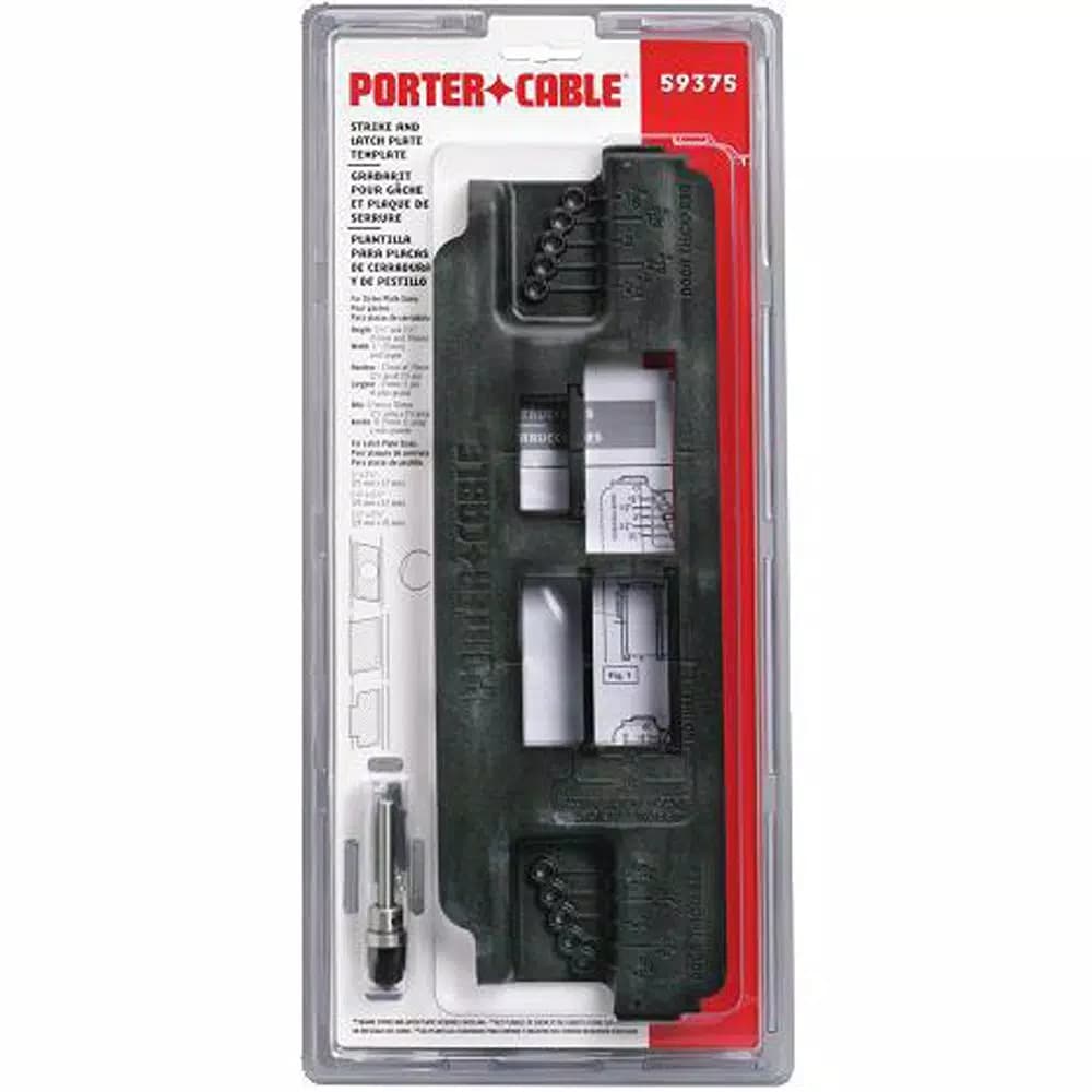 Porter-Cable 59375 Strike and Latch Plate Router Template with HSS Bit