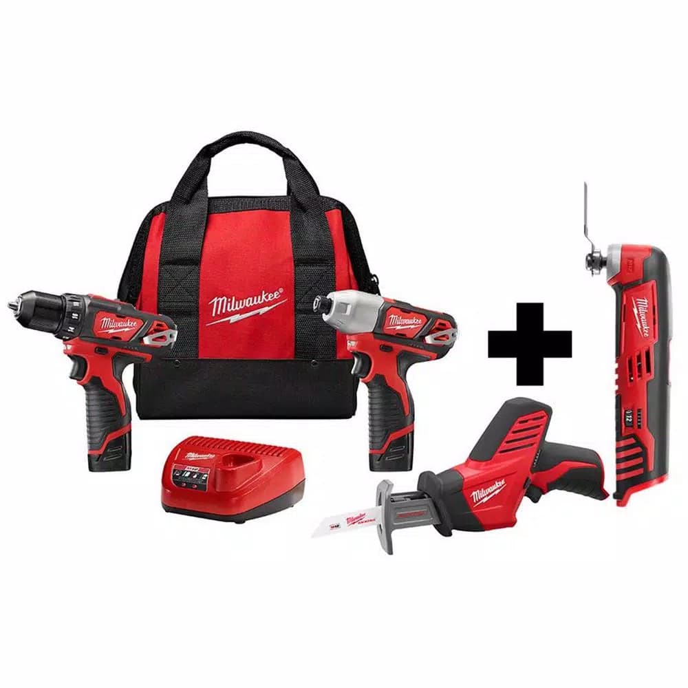 Milwaukee M12 12V Lithium-Ion Cordless 3-Tool Combo Kit with Free Multi-Tool