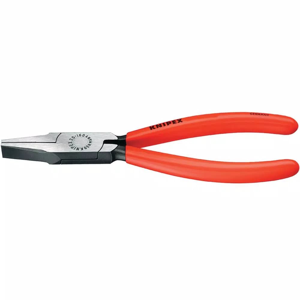 KNIPEX 5-1/2 in. Flat Nose Pliers with Insulated Plastic Coated Handles