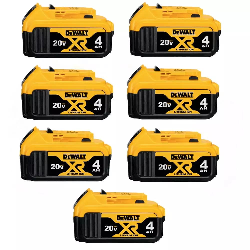 DEWALT 20V MAX XR 4.0Ah Lithium-Ion Battery Pack, 7-Pack