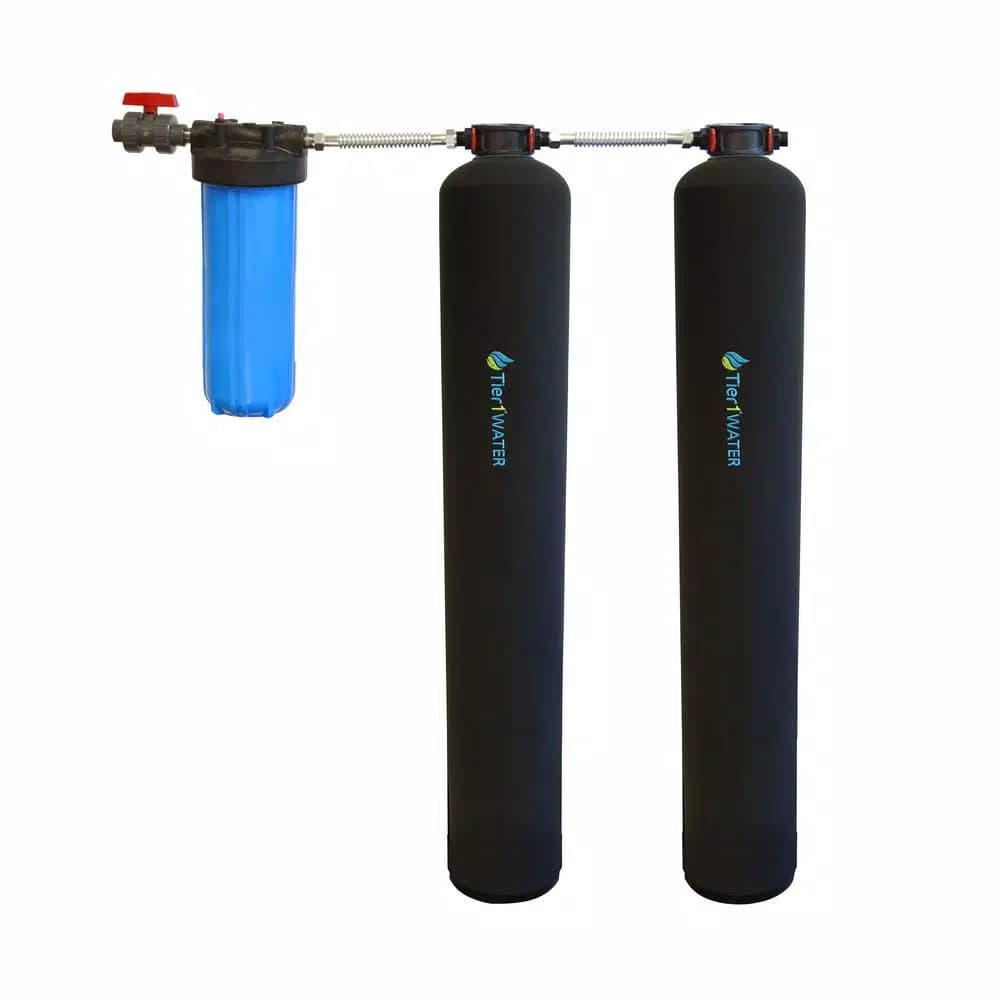 Tier1 Salt-Free Water Softener & Carbon KDF Whole Home Filtration System