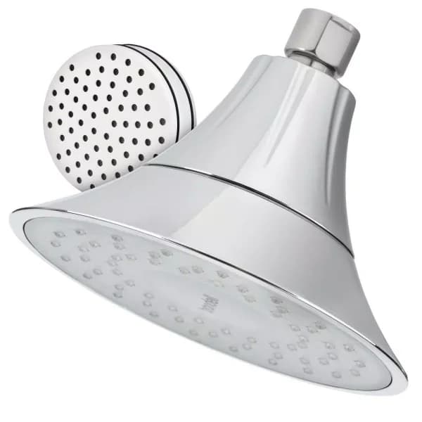 Brondell VivaSpring 6.5 in. Single Wall Mount Fixed Rain Shower Head with KDF Filtration, Chrome