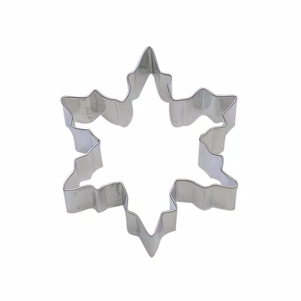 CybrTrayd-R&M 12-Piece Snowflake 3.75 in. Tinplated Steel Cookie Cutter & Recipe Set