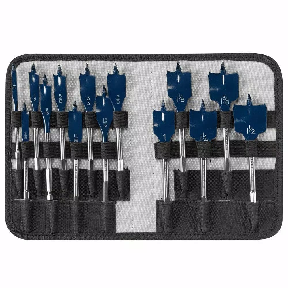 Bosch Daredevil High Carbon Steel Spade Bit Set with Pouch, 14-Piece