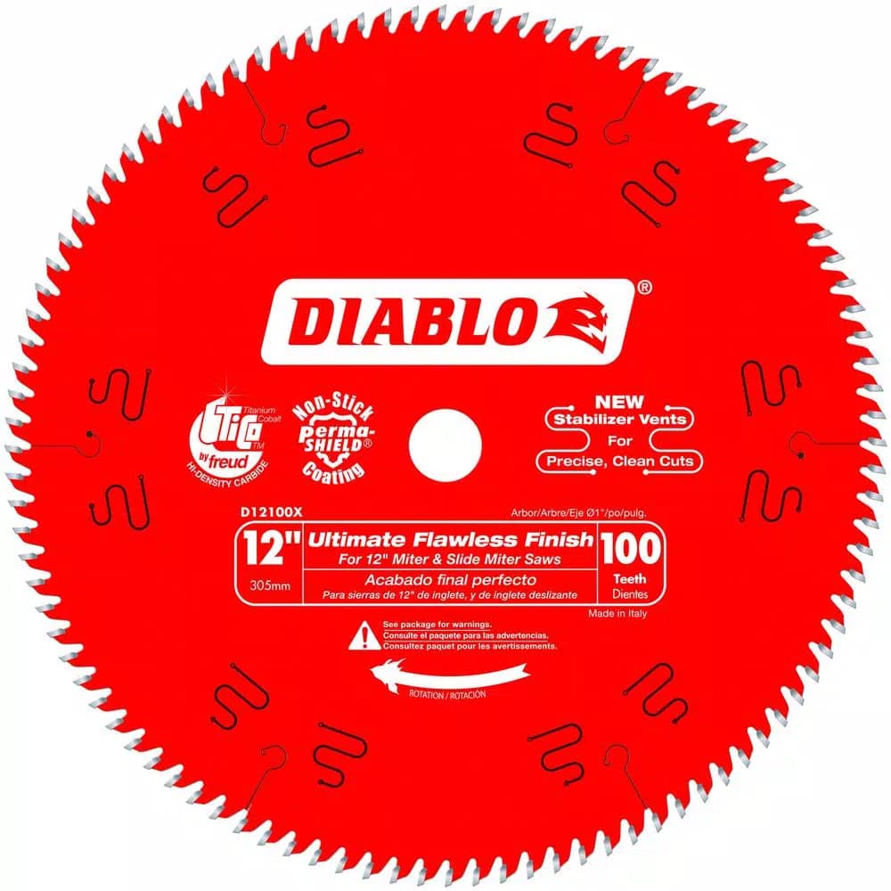 Diablo 12 in. 100-Teeth Ultimate Polished Finish Carbide Circular Saw Blade