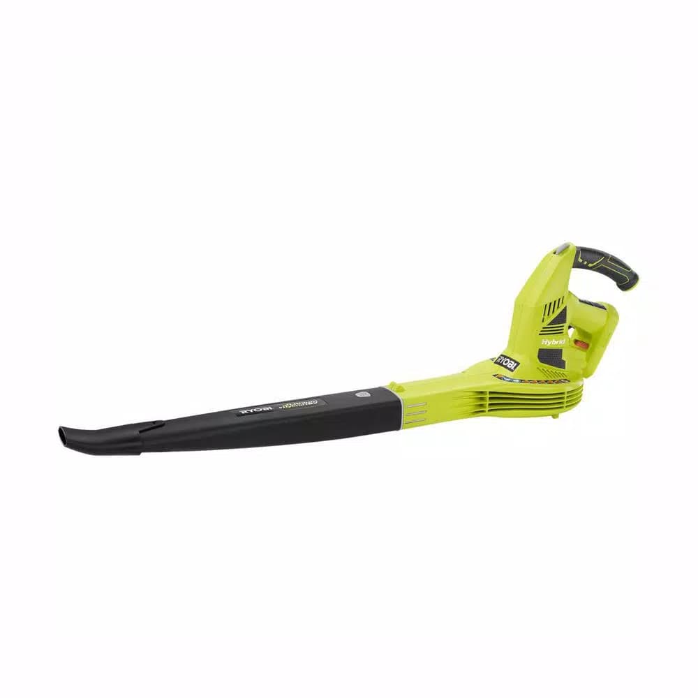 RYOBI ONE+ 18V Lithium-Ion Hybrid Cordless/Corded Leaf Blower, 150 MPH, 200 CFM (Tool Only)