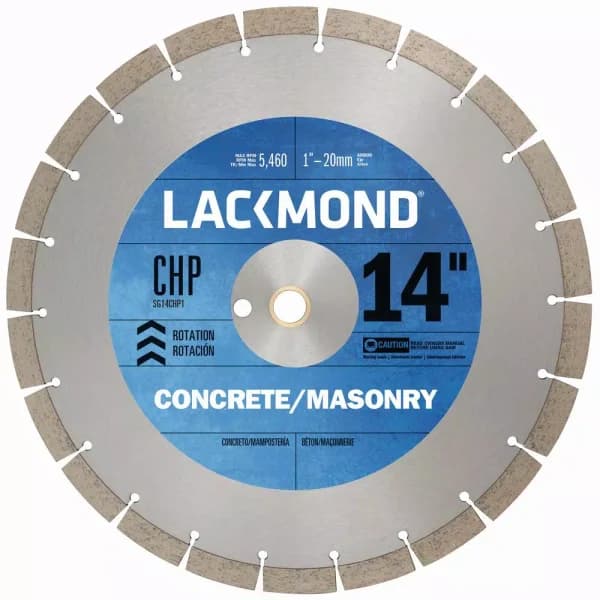 Lackmond 14 in. High Speed Diamond Segmented Blade for Cured Concrete and Masonry