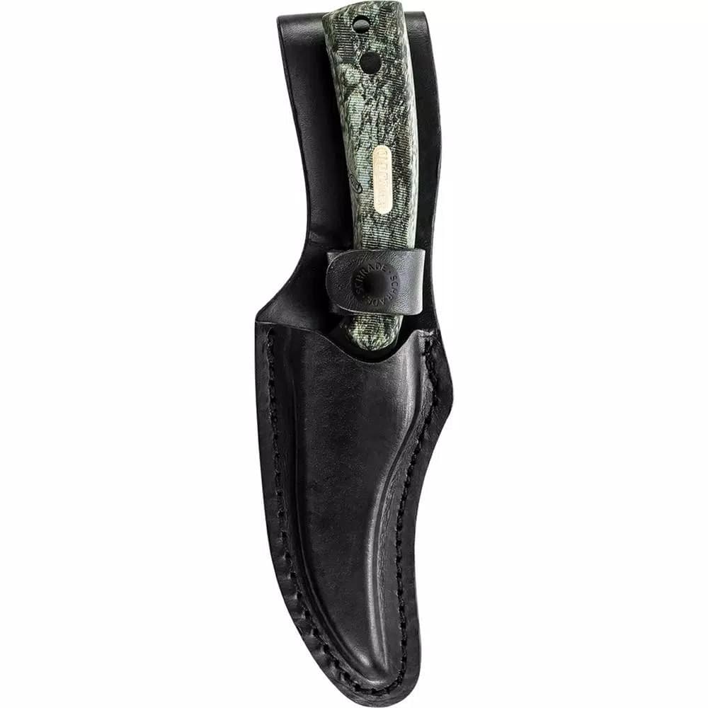 Schrade Old Timer Sharpfinger 7.5 in. Carbon Steel Clip Point Skinner Knife with Leather Sheath