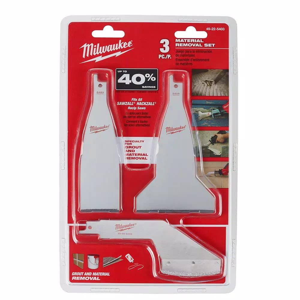 Milwaukee SAWZALL Reciprocating Saw Material Removal Blade Set, 3-Piece