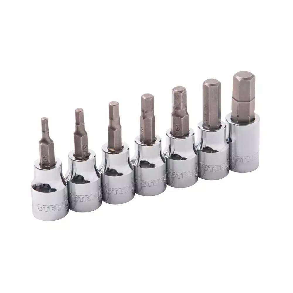 Steelman 7-Piece 3/8 in. Drive SAE Hex Bit Socket Set
