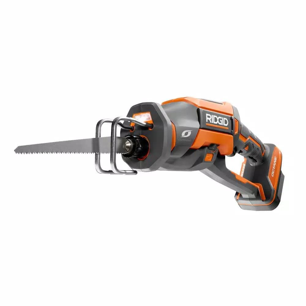 RIDGID 18V OCTANE Cordless Brushless One-Handed Reciprocating Saw, Tool Only