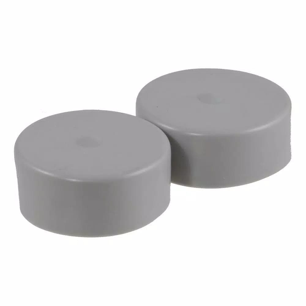 CURT 2.32" Bearing Protector Dust Covers, Gray Plastic (2-Pack)