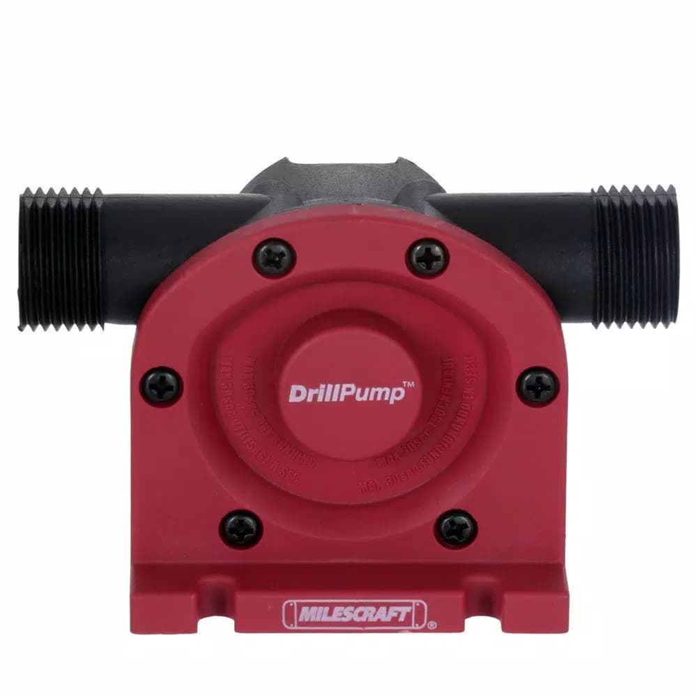 Milescraft DrillPump750 Water Transfer Drill Pump, 750 GPH, Self-Priming