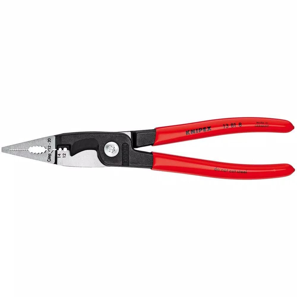KNIPEX 8 in. Electrical Installation Pliers, 6-in-1 Multifunctional Hand Tool