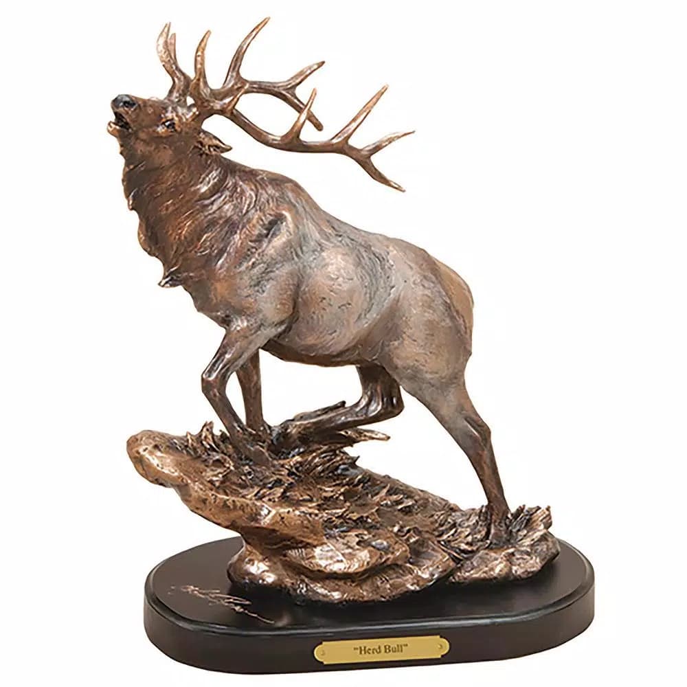 Big Sky Carvers Herd Bull Elk Sculpture - Montana Bronze Wildlife Statuary