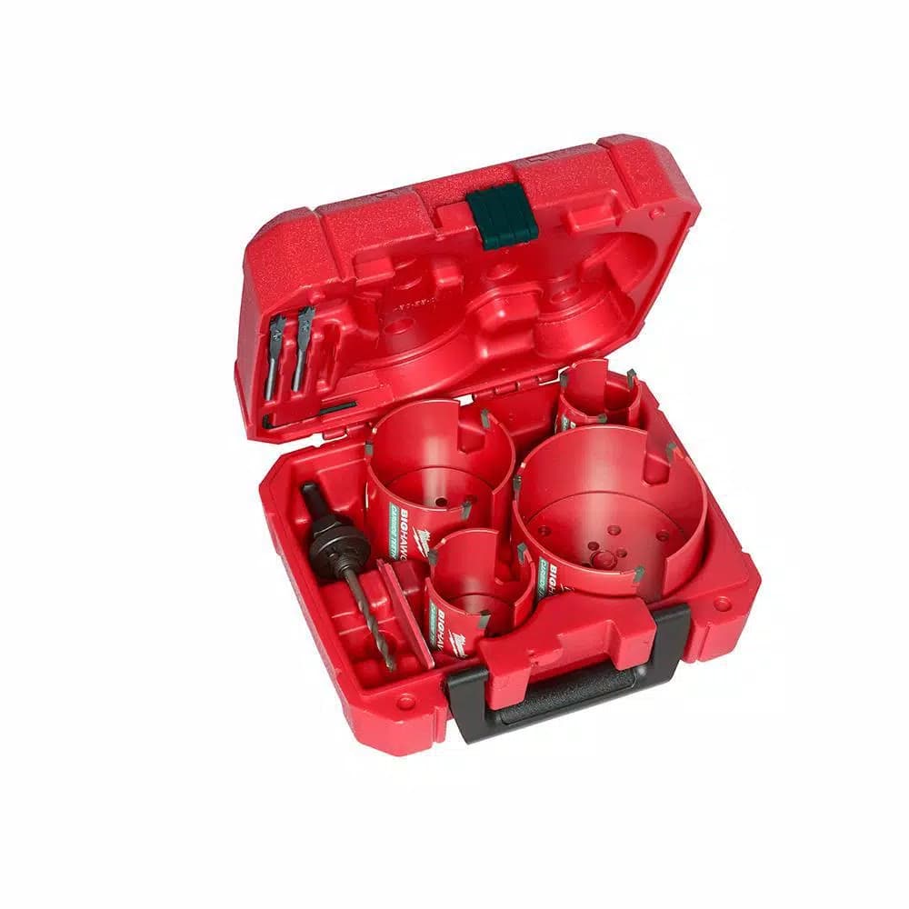 Milwaukee BIG HAWG Carbide Hole Saw Kit, 8-Piece Multi-Material Set
