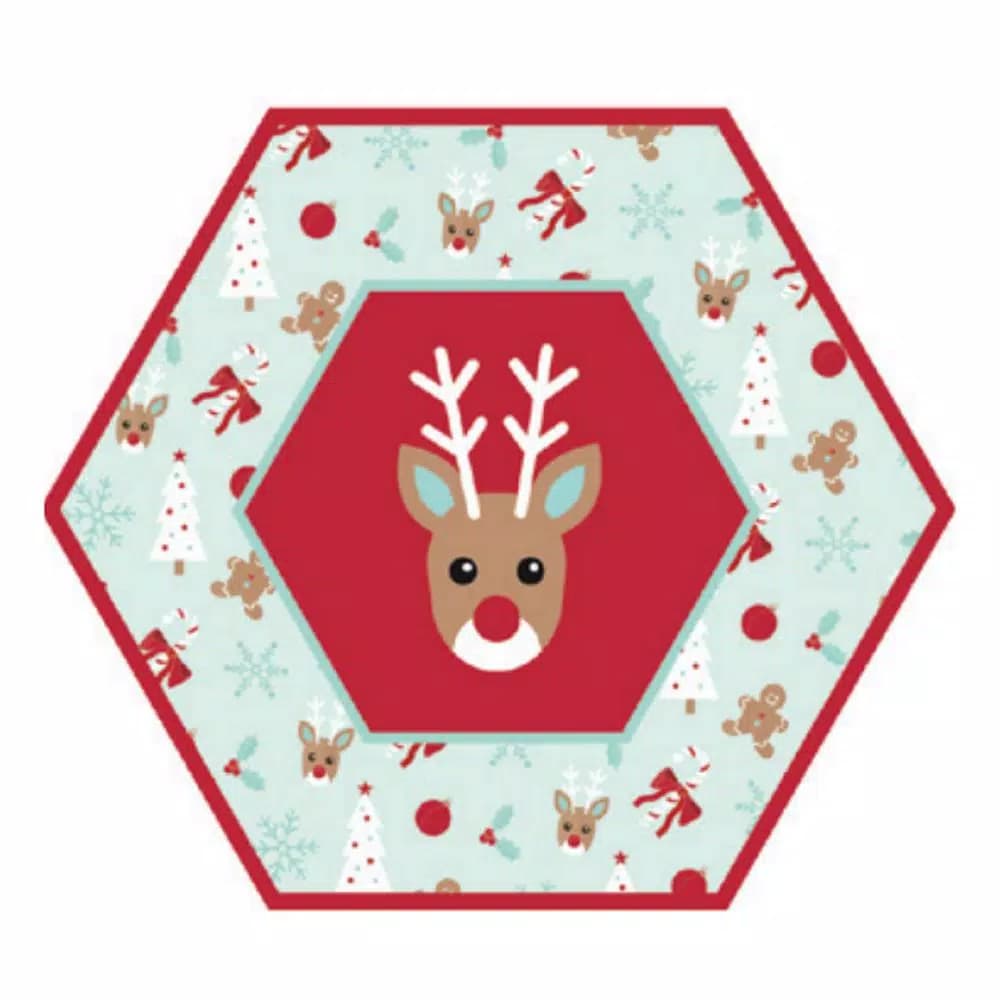 Sugar Plum Party SugarPlum Collection Holly Jolly Hexagon Paper Dinner Plates, 16-Piece Set