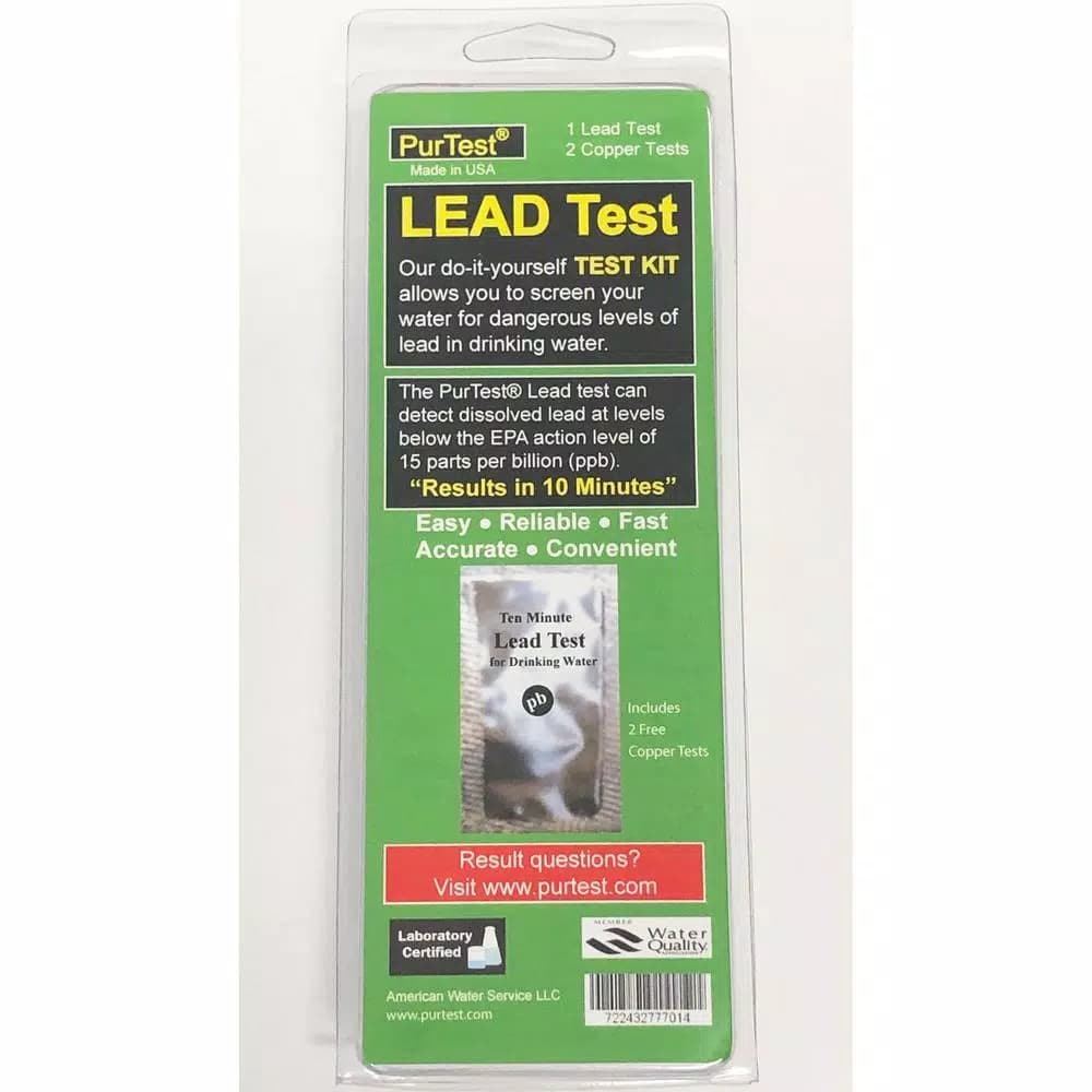 PurTest Lead Test Kit for Drinking Water - Lab Certified
