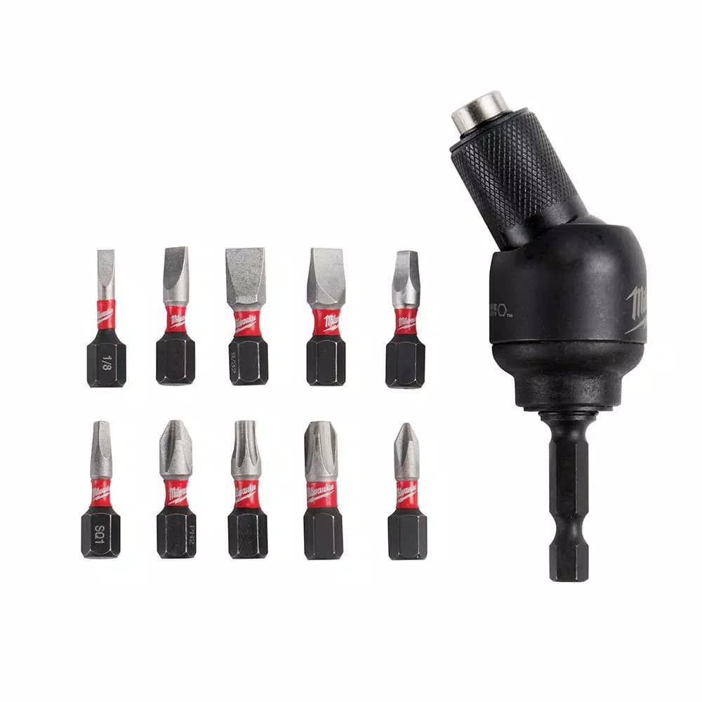 Milwaukee SHOCKWAVE 30° Knuckle Pivoting Bit Holder Set, 11-Piece