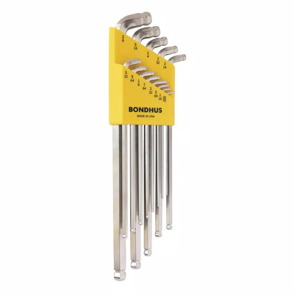 Bondhus 13-Piece Stubby Double Ball End L-Wrench Set, SAE, BriteGuard Finish