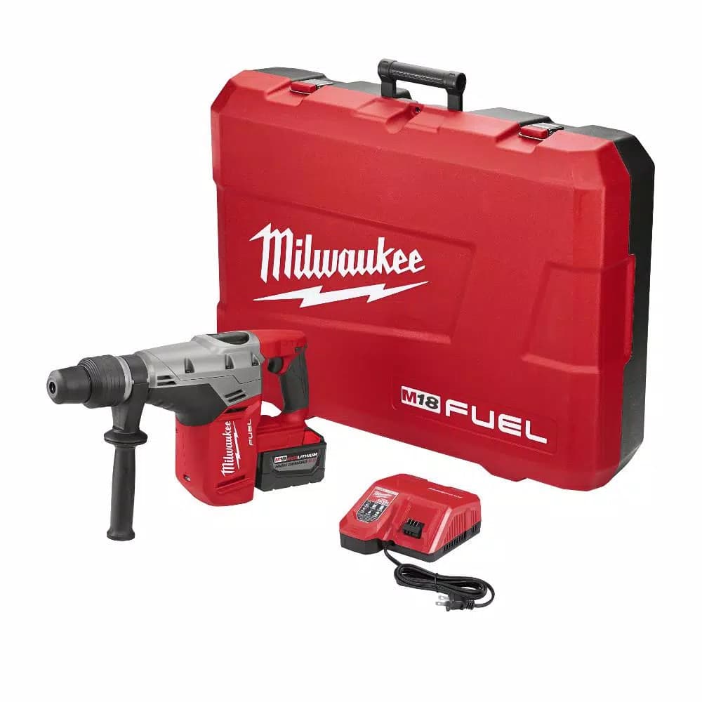 Milwaukee M18 FUEL 1-9/16 in. SDS-Max Rotary Hammer Kit with 9.0 Ah Battery and Charger
