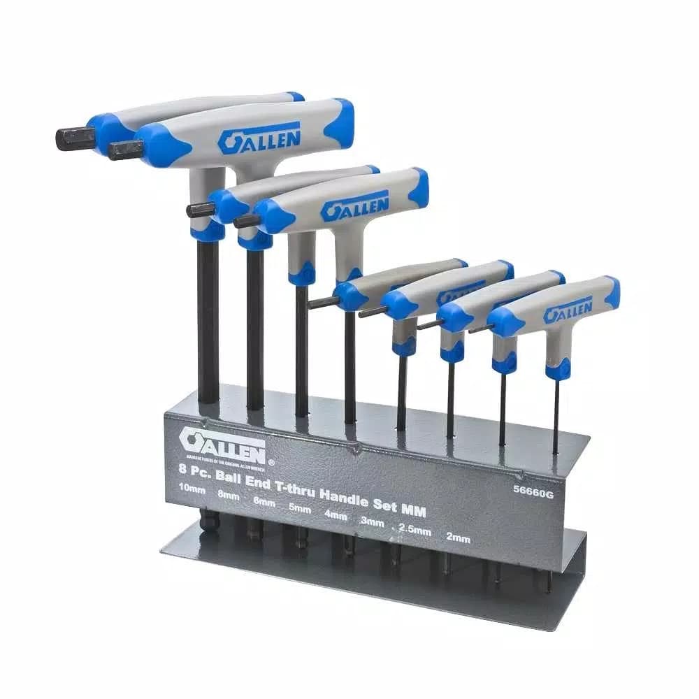 Allen T-Thru Handle Metric Ball-Plus Hex Key Set, 8-Piece
