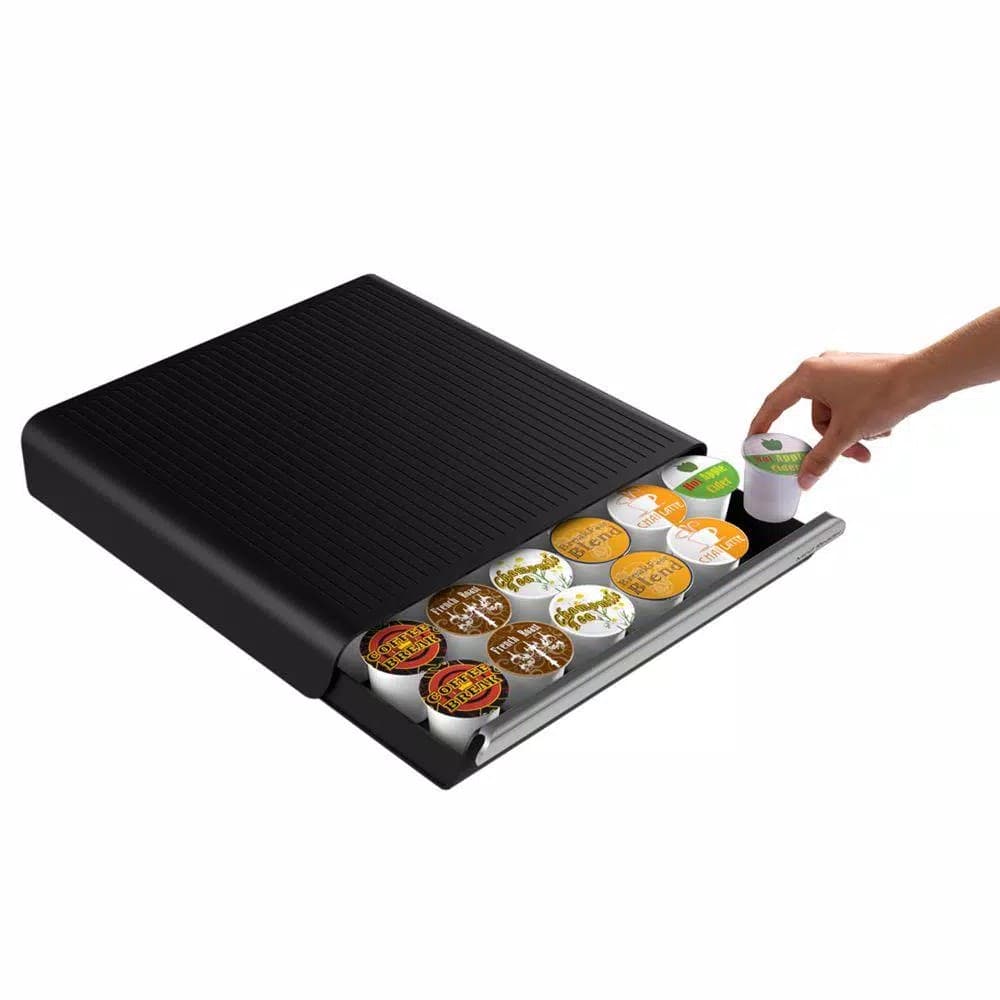 Mind Reader Hero 36-Capacity Black Coffee Pod Storage Drawer Organizer for Keurig and Single Serve Machines
